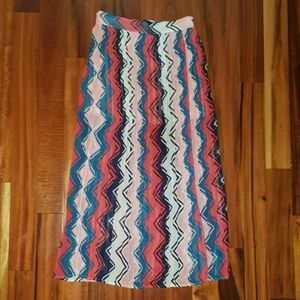 Sheer multi-color pleated maxi skirt
